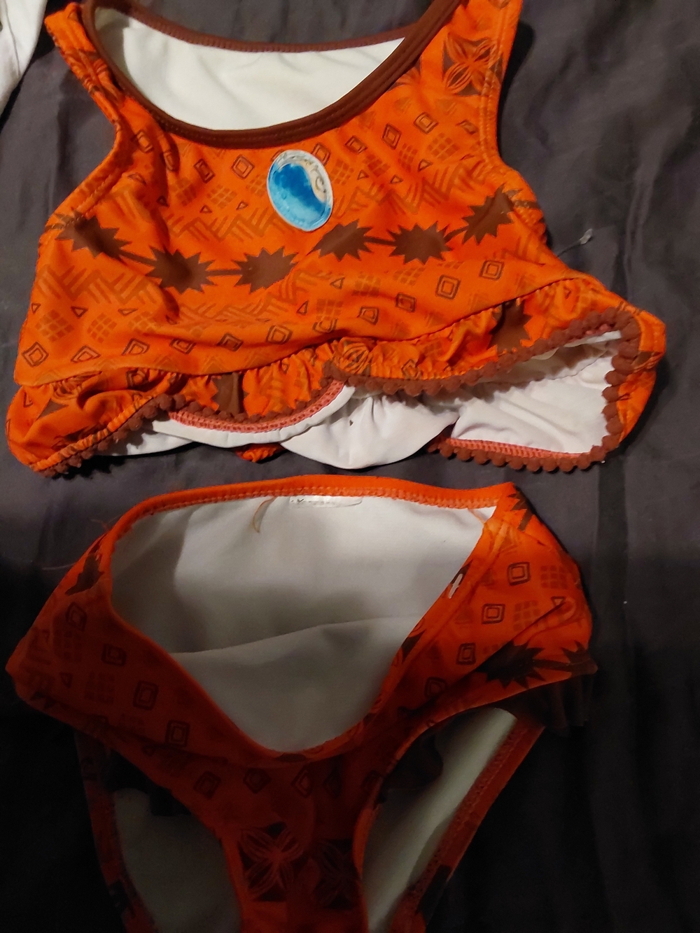 Disney Moana Three Piece Girls Swim Suit And Skirt - Picture 2 of 9